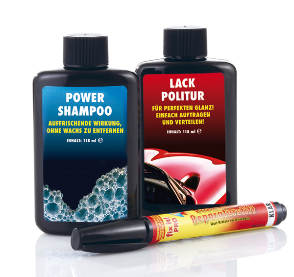 fit it pro! 3tlg. Profi Lack Reparatur Set Autopflege Politur Auto Shampoo