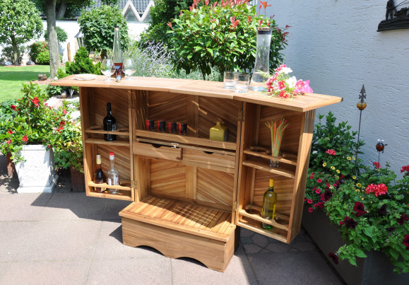 Leco stilvolle Hausbar Exquisit Hartholz Gartenmöbel Bar Akazie Holz | eBay