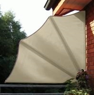 Leco Balkon Fächer Sichtschutz + Schutzhülle in natur