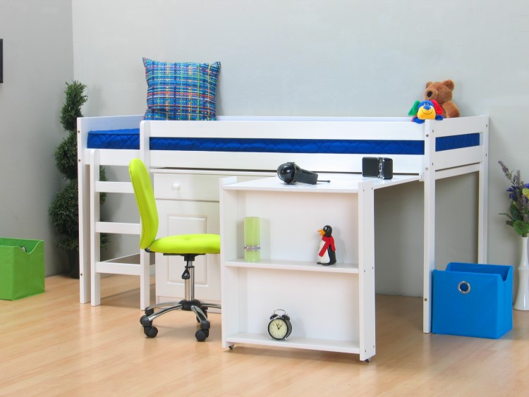 Hochbett nemo 90x200 bett kiefer massiv kommode schreibtisch ... Hochbett mit schreibtisch