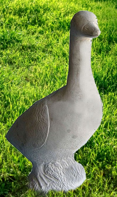 Massive Gans 58cm Beton 28kg Steinfiguren Tier Figur Statue Garten Deko