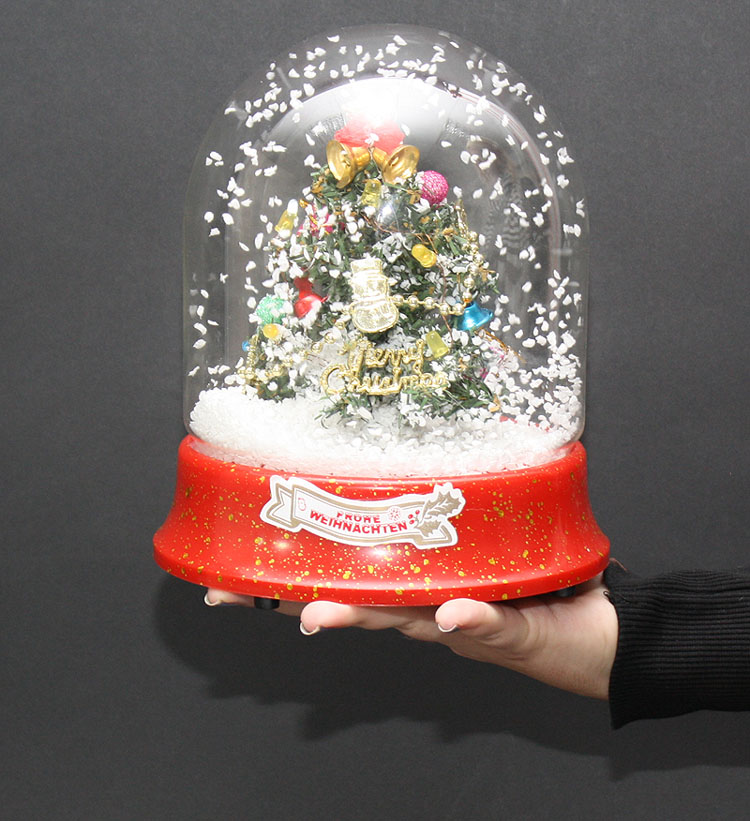 XL 20cm Schneekugel mit Gebläse Led Beleuchtung + Musik ...