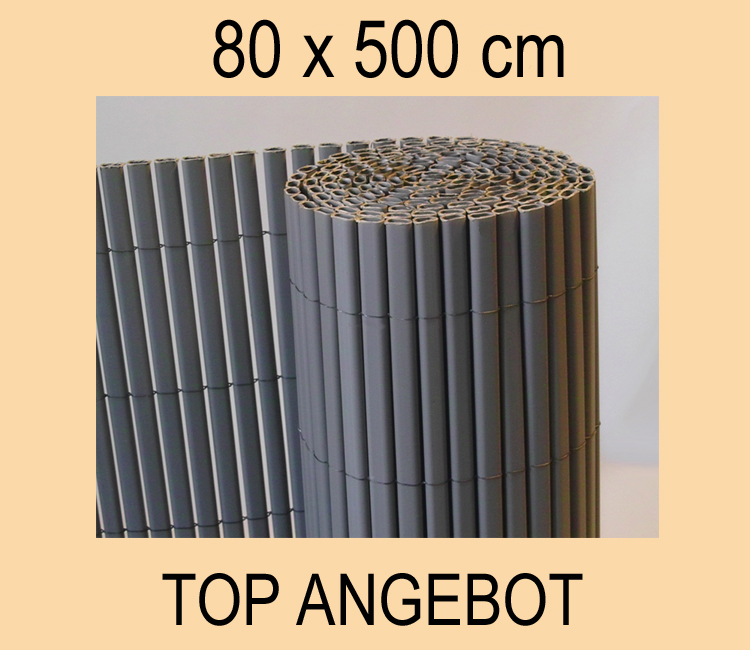 PVC SICHTSCHUTZMATTE BALKON SICHTSCHUTZ 80x500 NEU eBay