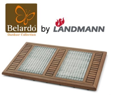Belardo by Landmann Fußmatte Fußabtreter Holz Schmutzfangmatte mit