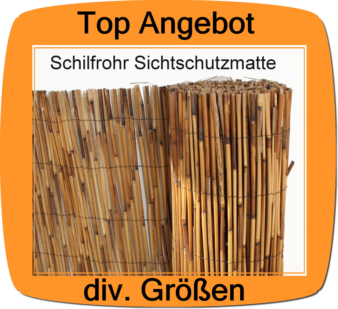NATUR SICHTSCHUTZ BALKON Sichtschutzmatte Schilfrohr EUR 7,95 PicClick DE
